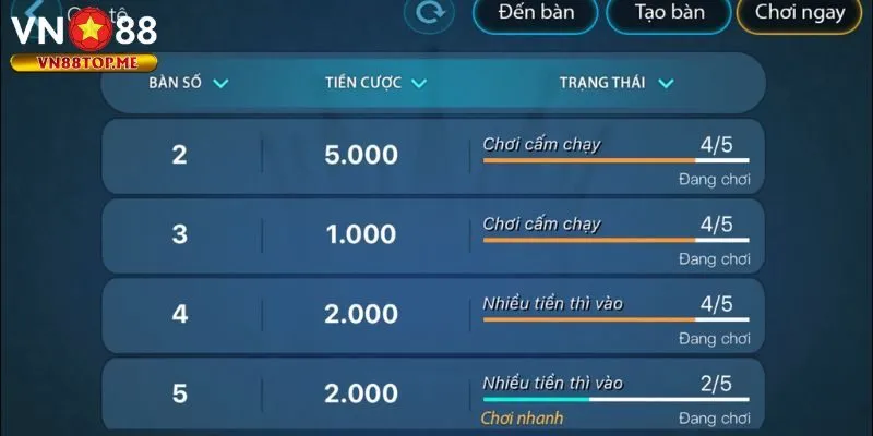 Cách tính điểm trong bài Catte trực tuyến 